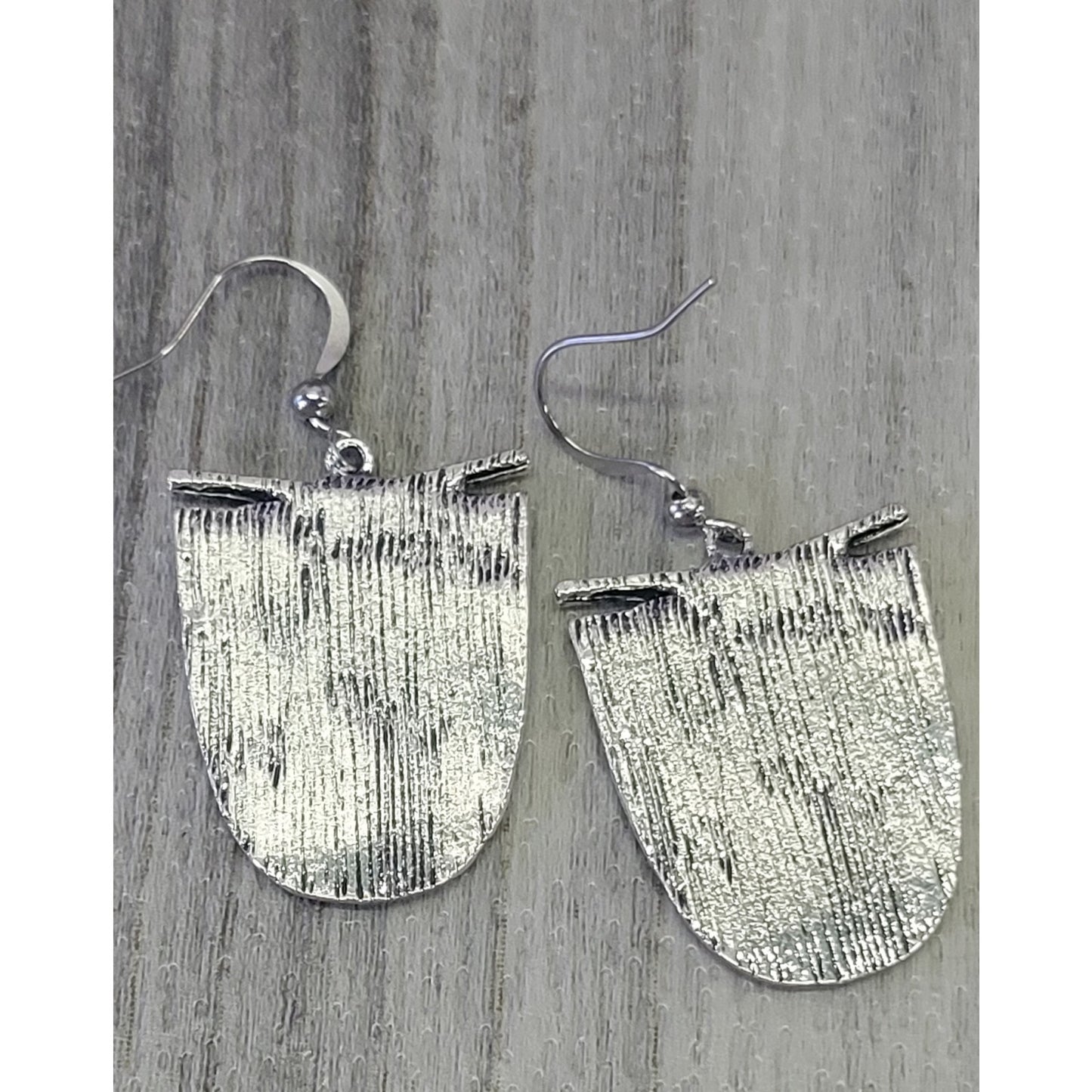 Ethnic 3 tone metal dangle earrings
