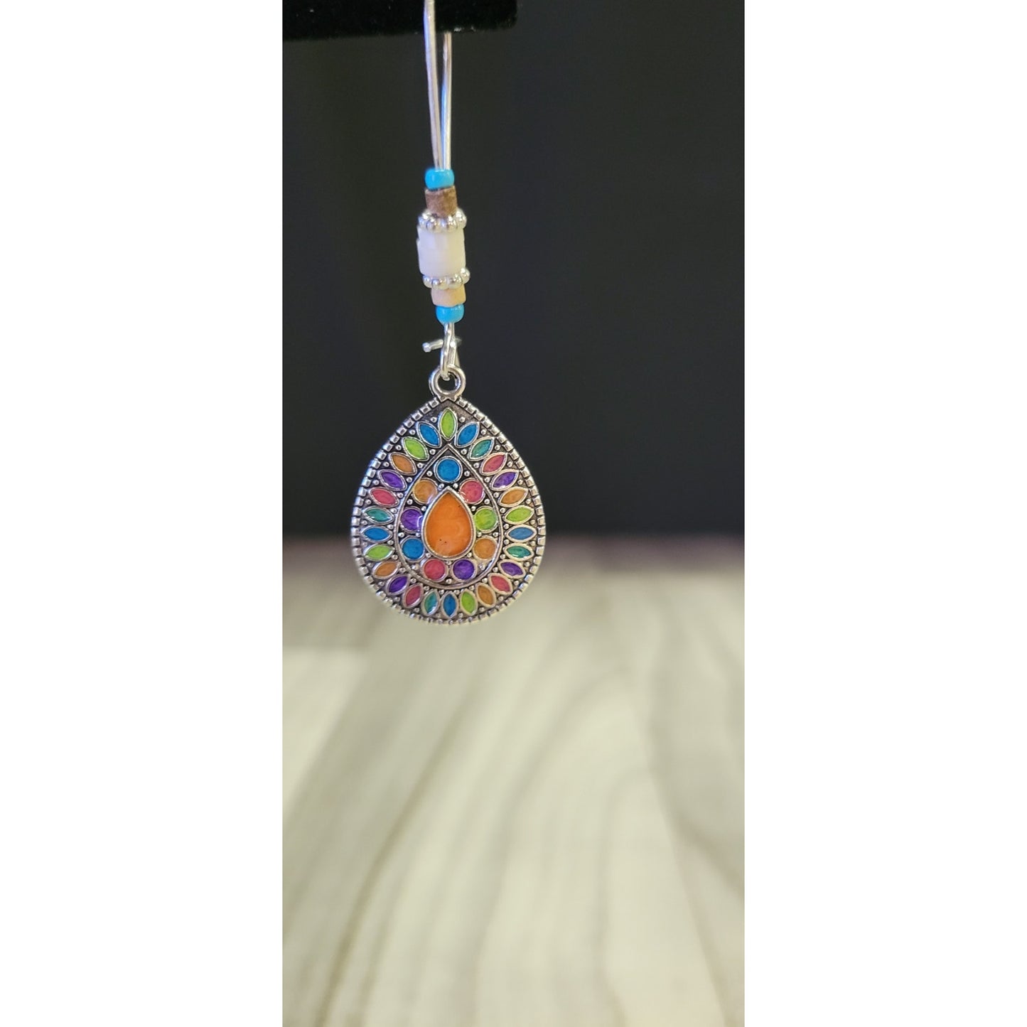 Multicolor Teardrop dangle earrings
