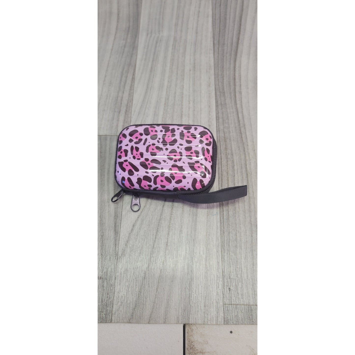 Cute square mini Leopard  iron coin purse