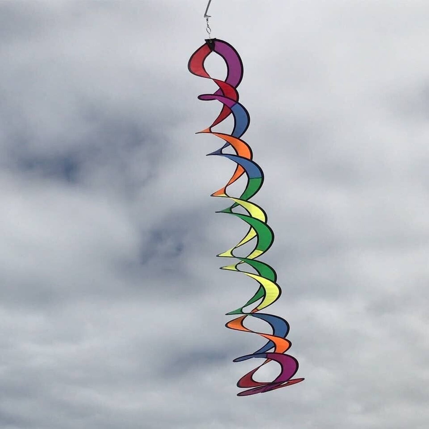 Rainbow Curly Duet Wind Spinner