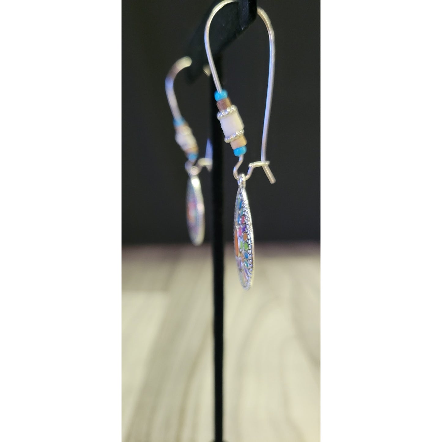 Multicolor Teardrop dangle earrings