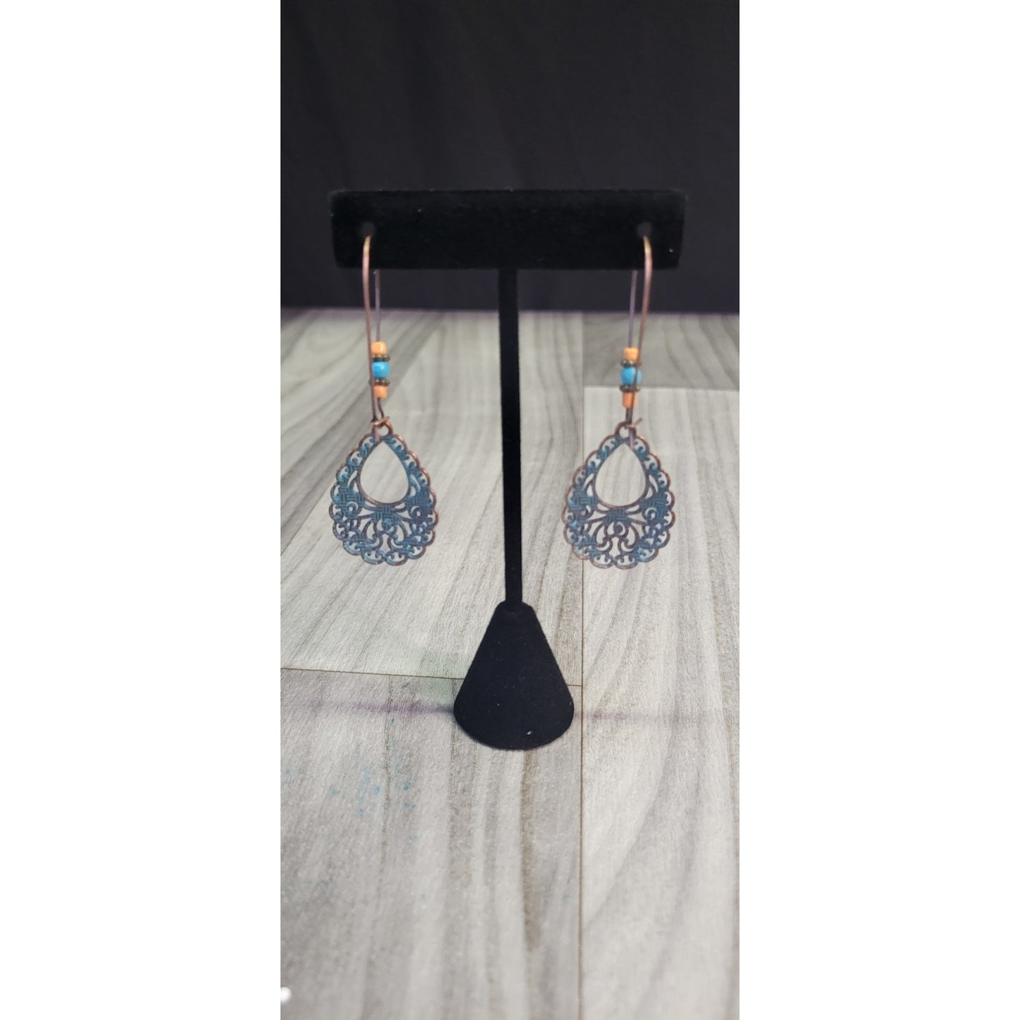 Vintage Copper & Turquoise Drop Bohemian earrings