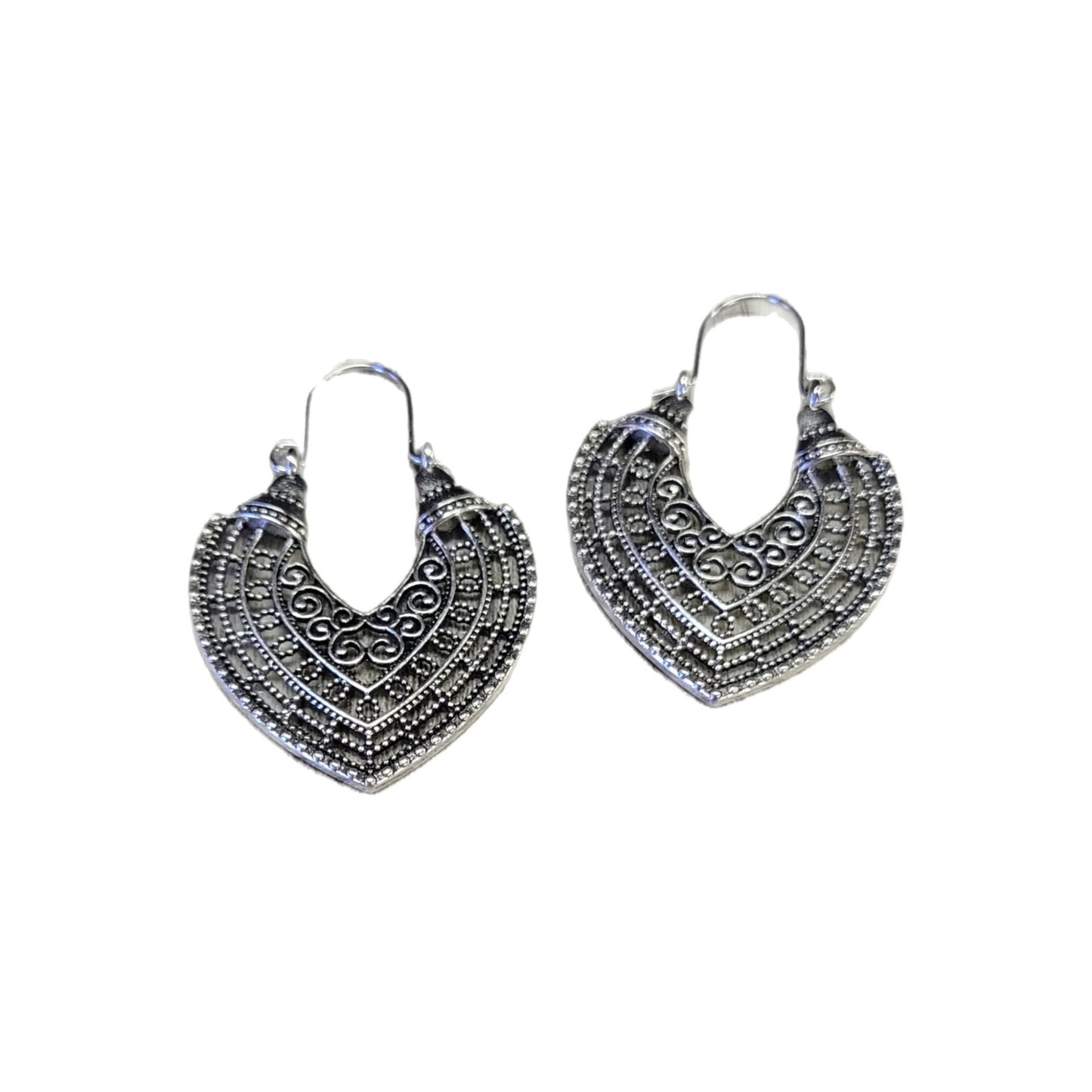 Silver Mandela Boho earrings